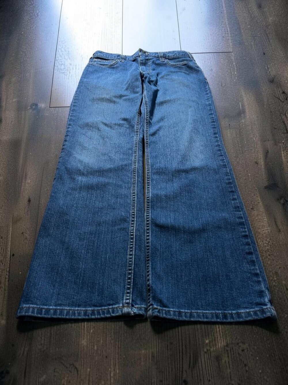 Carhartt Relaxed Fit Jeans Mens 31x32 Blue Stretch Denim Straight Leg Workwear